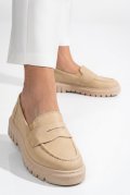 MOCASINI BEJ PIELE NATURALA 2KK1041901