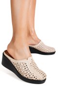 SANDALE BEJ PIELE NATURALA 7S7705