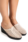 SANDALE BEJ PIELE NATURALA 7S7705