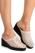 SANDALE BEJ PIELE NATURALA 7S7705