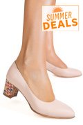 PANTOFI ROZ TOC COLOR PIELE NATURALA 1S77500