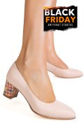 PANTOFI ROZ TOC COLOR PIELE NATURALA 1S77500