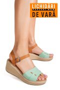 SANDALE MARO VERDE PIELE NATURALA 1S7757