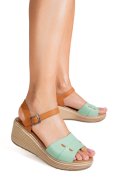 SANDALE MARO VERDE PIELE NATURALA 1S7757