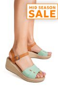 SANDALE MARO VERDE PIELE NATURALA 1S7757