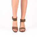 SANDALE ANIMAL PRINT PIELE NATURALA INTOARSA 8S77010854