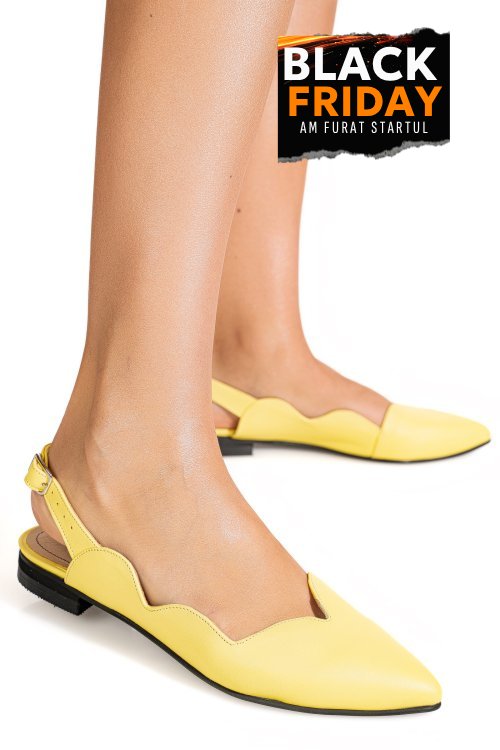Balerini galbeni piele naturala 3s7717
