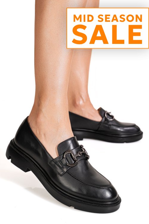 Mocasini negri piele naturala 1s77243