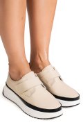 PANTOFI SPORT BEJ PIELE NATURALA T6086