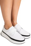 PANTOFI SPORT ALBI PIELE NATURALA T6086