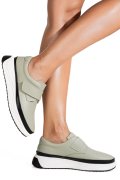 PANTOFI SPORT OLIVE PIELE NATURALA T6086