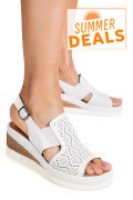 SANDALE ALBE PIELE NATURALA 2PC10