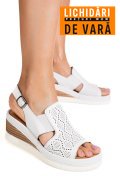 SANDALE ALBE PIELE NATURALA 2PC10