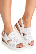 SANDALE ALBE PIELE NATURALA 2PC10