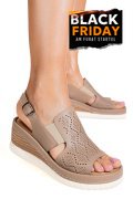SANDALE TAUPE PIELE NATURALA 2PC10
