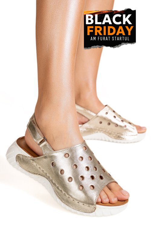 Sandale aurii piele naturala 1pc512