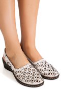 SANDALE ALBE PIELE NATURALA 2PC021