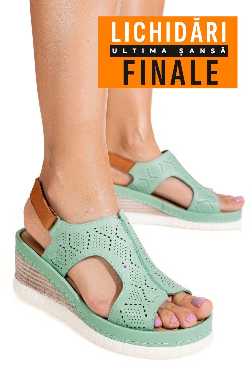 Sandale verzi piele naturala 2pc11