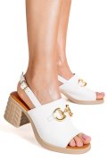 SANDALE ALBE PIELE NATURALA APCKD6845