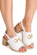 SANDALE ALBE PIELE NATURALA APCKD6845