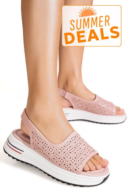 Sandale roz piele naturala tpc6034