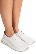 PANTOFI SPORT ALBI PIELE NATURALA TSP5931