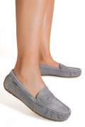 MOCASINI GRI PIELE NATURALA INTOARSA G10-A01-1