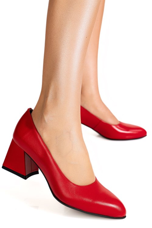 Pantofi rosii piele naturala 5s77003