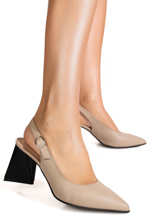 Pantofi bej piele naturala 5s77726b