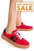 PANTOFI SPORT ROSII PIELE NATURALA INTOARSA FSP002501