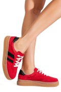 PANTOFI SPORT ROSII PIELE NATURALA INTOARSA FSP002501