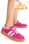 PANTOFI SPORT FUCHSIA PIELE NATURALA INTOARSA FSP002501
