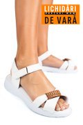 SANDALE ALBE PIELE NATURALA 0PC12