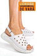 SANDALE ALBE PIELE NATURALA 1PC512