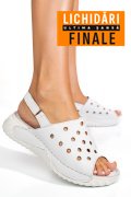 SANDALE ALBE PIELE NATURALA 1PC512