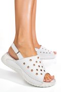 SANDALE ALBE PIELE NATURALA 1PC512