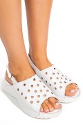 SANDALE ALBE PIELE NATURALA 1PC512