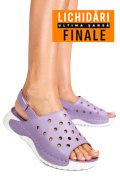 SANDALE MOV PIELE NATURALA 1PC512