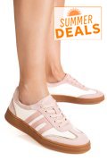 PANTOFI SPORT ROZ PIELE NATURALA INTOARSA FPC002559