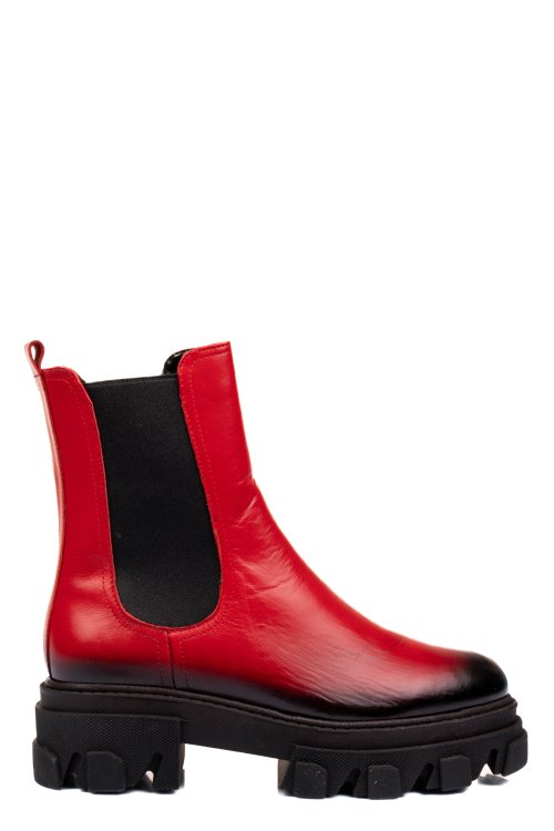 Ghete rosu negru piele naturala 2s7725