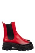 GHETE ROSU NEGRU PIELE NATURALA 2S7725