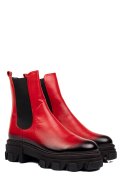 GHETE ROSU NEGRU PIELE NATURALA 2S7725