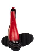 GHETE ROSU NEGRU PIELE NATURALA 2S7725