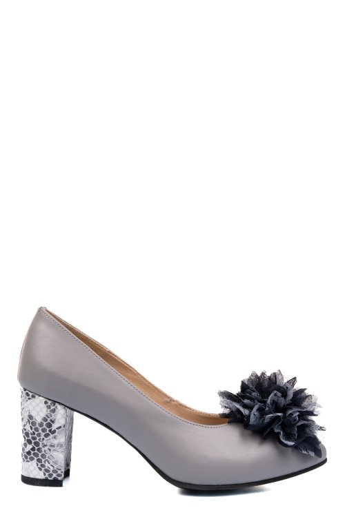 Pantofi gri piele naturala 5s77082