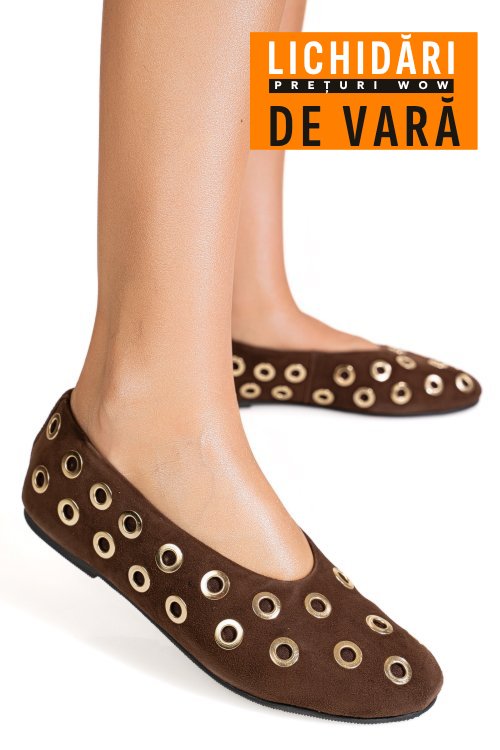 Balerini maro piele naturala intoarsa es77m9756