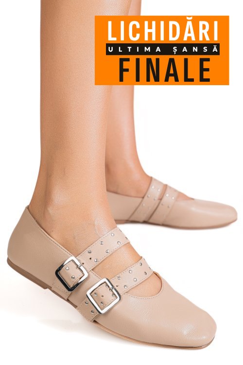 Balerini bej piele naturala es77m8667