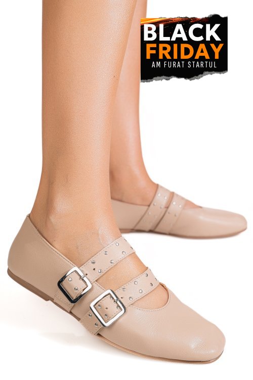 Balerini bej piele naturala es77m8667