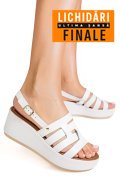 SANDALE ALBE PIELE NATURALA BRINDISI