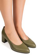 PANTOFI OLIVE PIELE NATURALA 1S77500B
