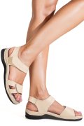 SANDALE BEJ PIELE NATURALA 5SPQ22